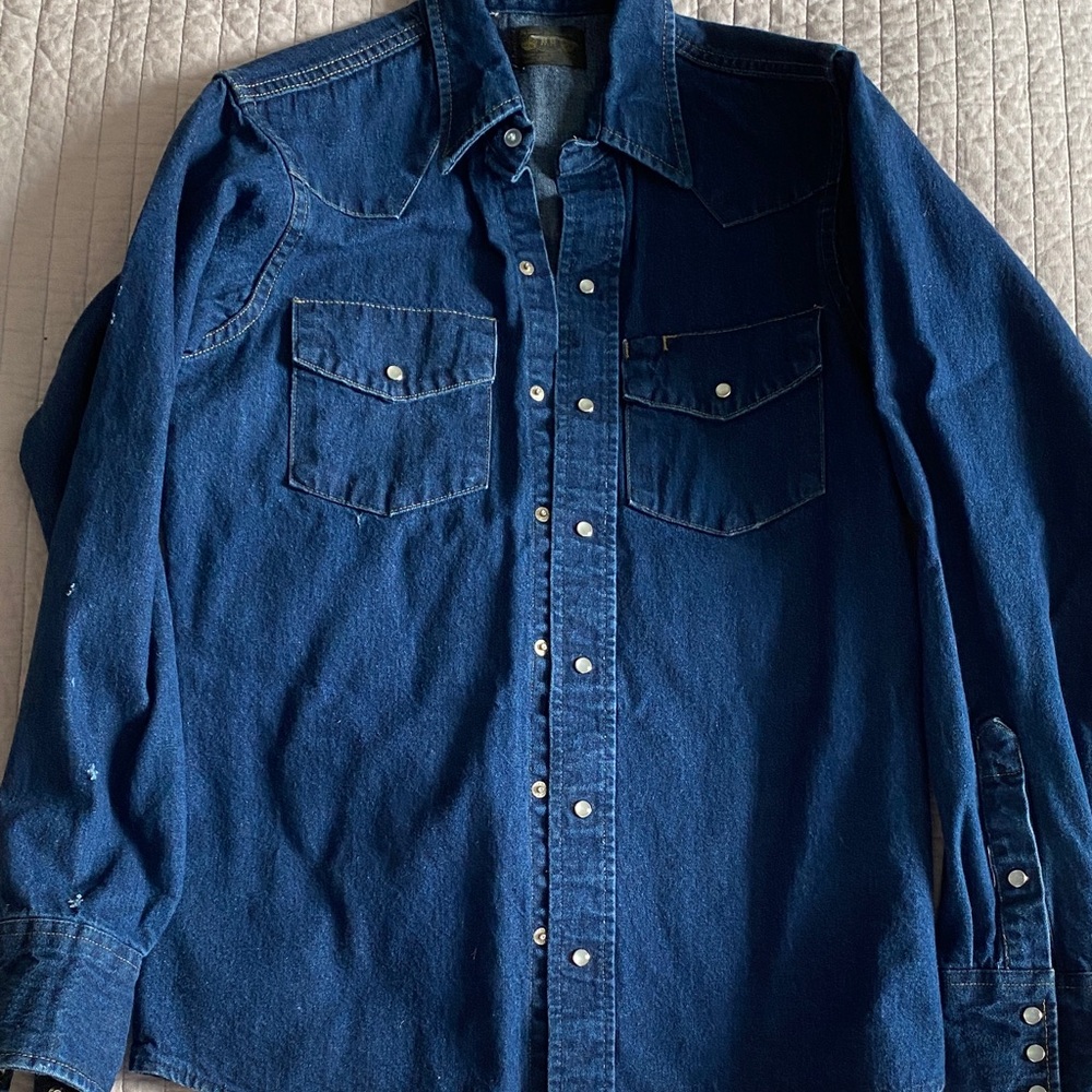 Men's Blue Denim Shirt